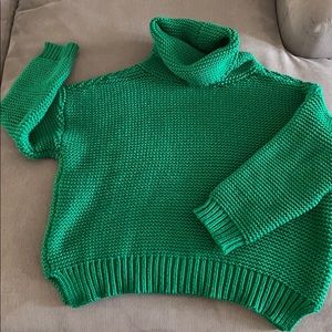 Green knit sweater